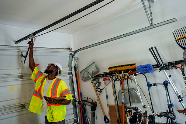 Professional Garage Door technician working in Marinette, WI